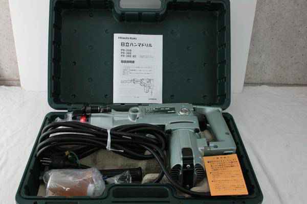 日立工機 ハンマードリル PR-38E 38mm ハツリ 穴開け 解体 ブルポイント チゼル セット ハンマドリル 日立 ☆中古品☆HITACHI 日立工機 100V 38mm ハンマドリル PR-38E ケース付 六角