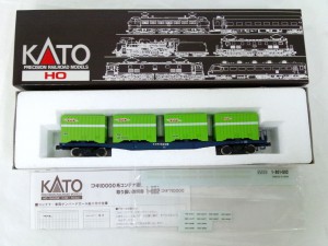 KATO(関水金属) HOゲージ コキ10000 1-801 コンテナ貨車を買取ました